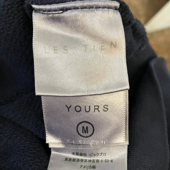 Les Tien Mens Sweatshirt Yacht Pullover Medium Blue Dip Dye Ombre Collar Preppy - Picture 9 of 10